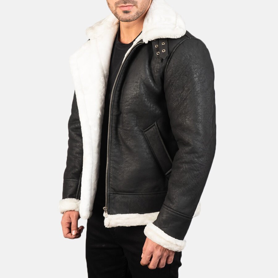 Francis B-3 Leather Bomber Jacket - Image 3