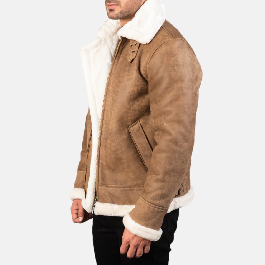 Francis B-3 Leather Bomber Jacket - Image 8