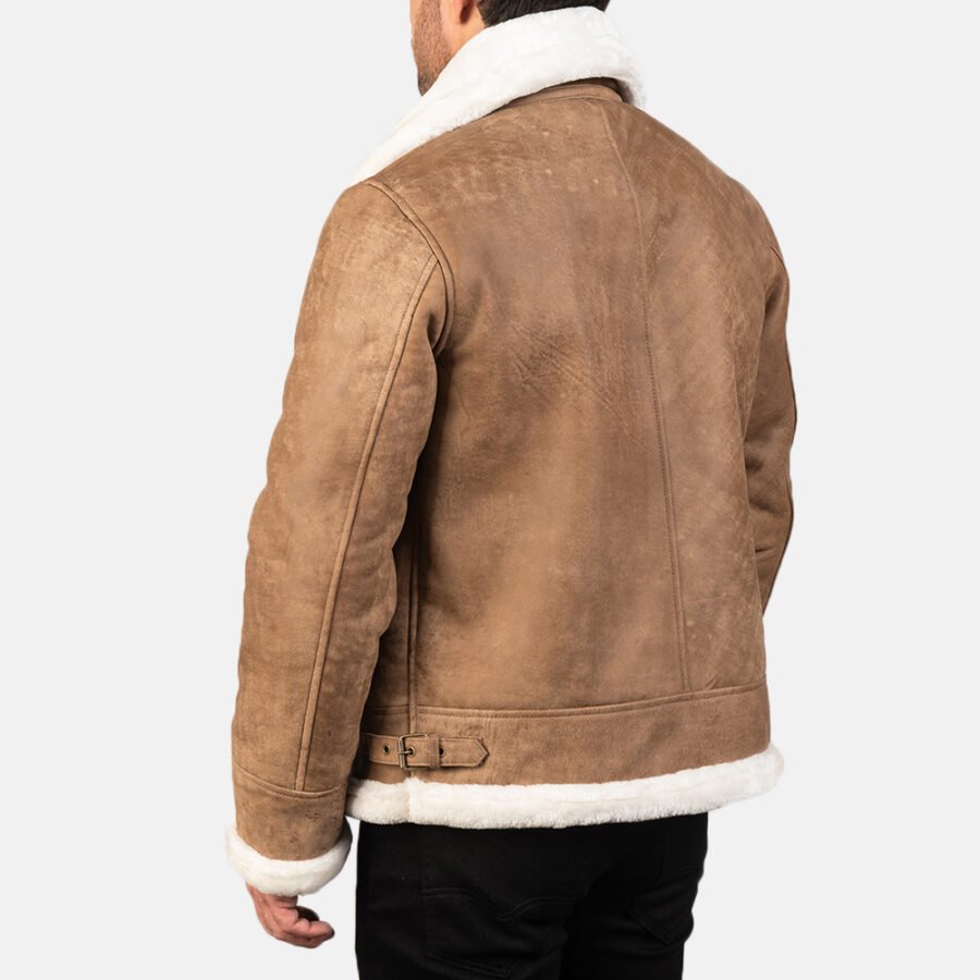 Francis B-3 Leather Bomber Jacket - Image 9