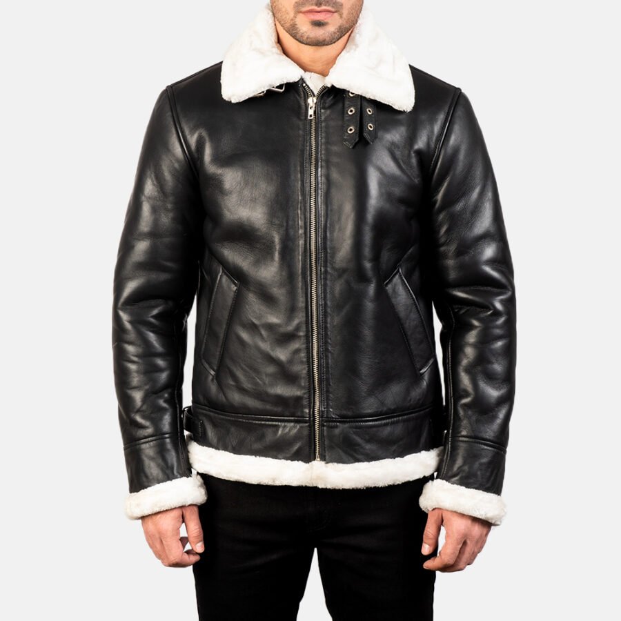 Francis B-3 Leather Bomber Jacket - Image 2