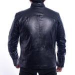 Trifo Slim Fit Leather Biker Jacket - Image 4