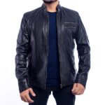 Trifo Slim Fit Leather Biker Jacket